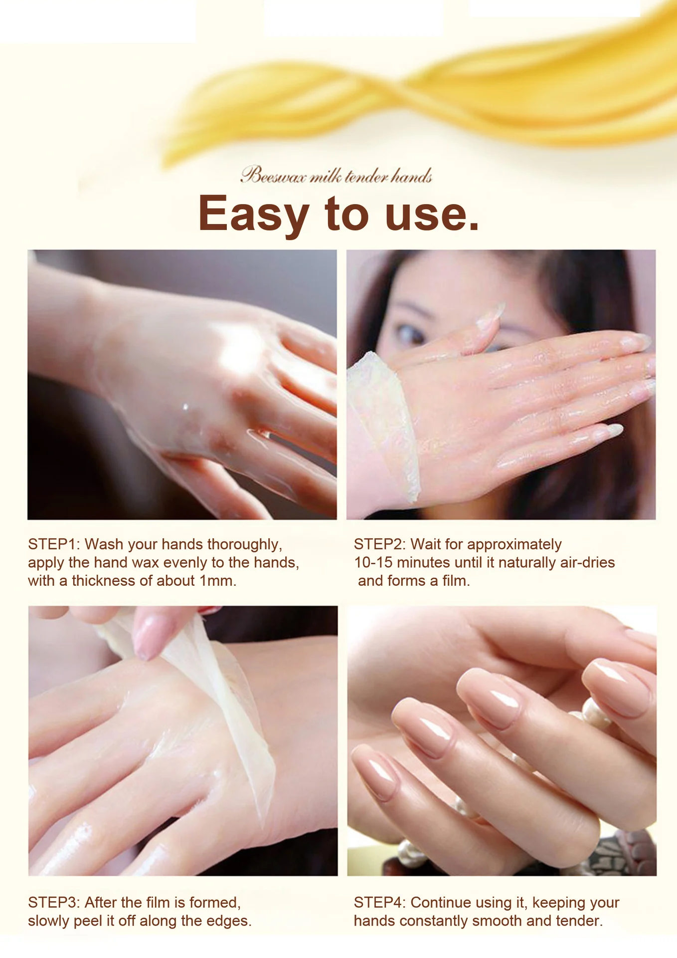 YURHERSU Milk & Honey Hand Wax - Moisturizing Exfoliating Hand Mask for Smooth Skin 9 milk honey hand wax spu800819833911 desc 9