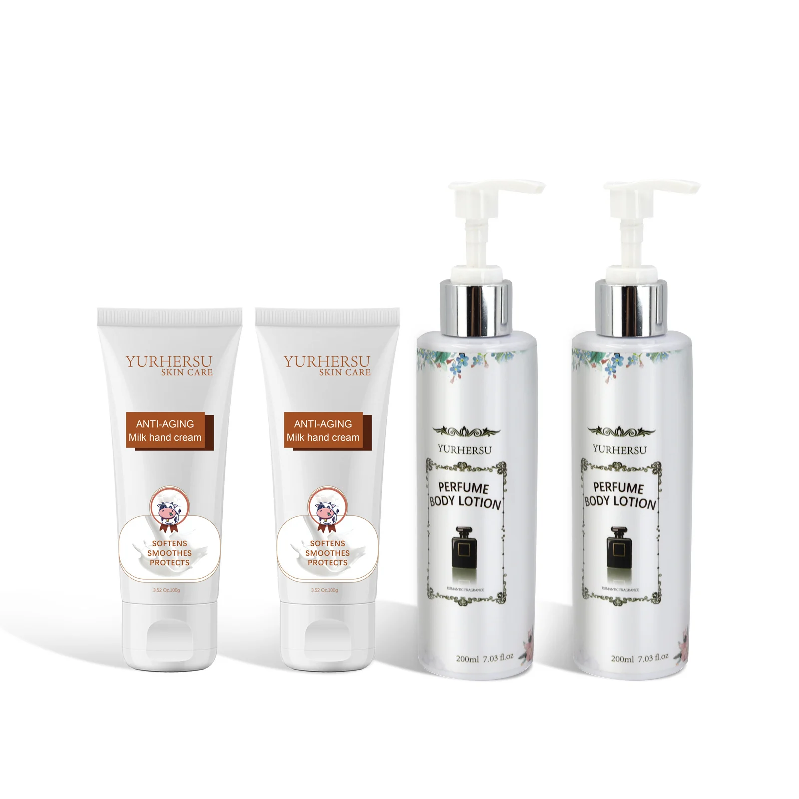 YURHERSU Moisturizing Dual Care Set - Body Lotion & Hand Cream for Anti-Aging & Smooth Skin 13 moisturizing body lotion hand cream set spu812006052000 desc 13