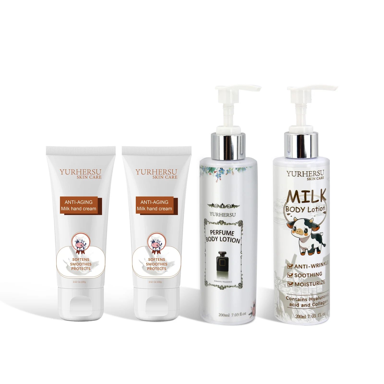 YURHERSU Moisturizing Dual Care Set - Body Lotion & Hand Cream for Anti-Aging & Smooth Skin 14 moisturizing body lotion hand cream set spu812006052000 desc 14