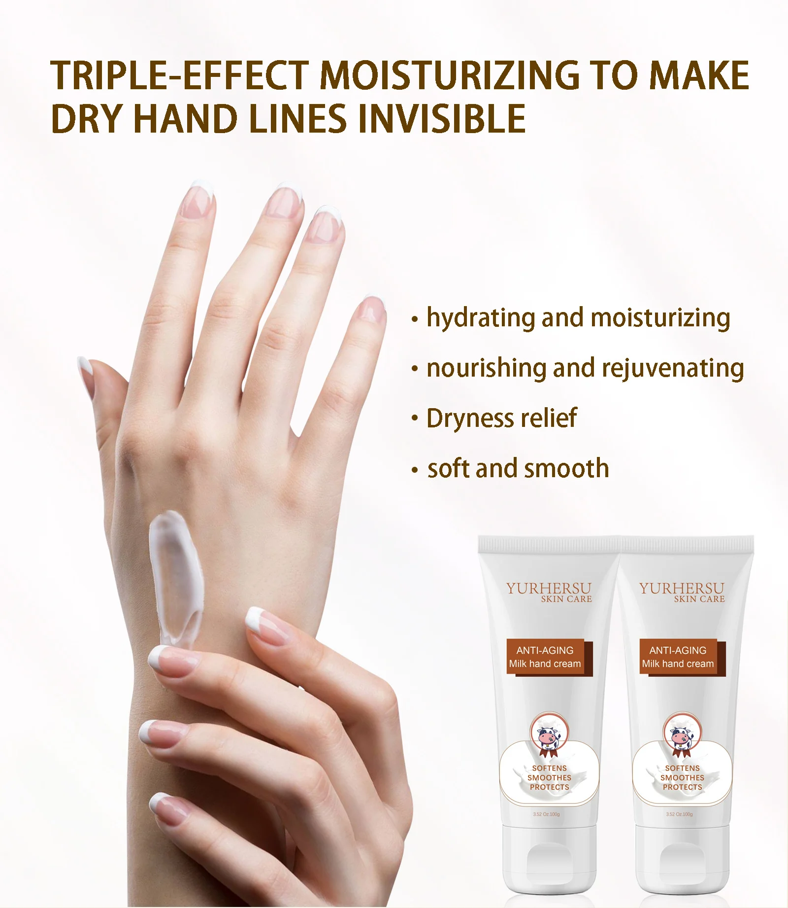 YURHERSU Moisturizing Dual Care Set - Body Lotion & Hand Cream for Anti-Aging & Smooth Skin 7 moisturizing body lotion hand cream set spu812006052000 desc 7