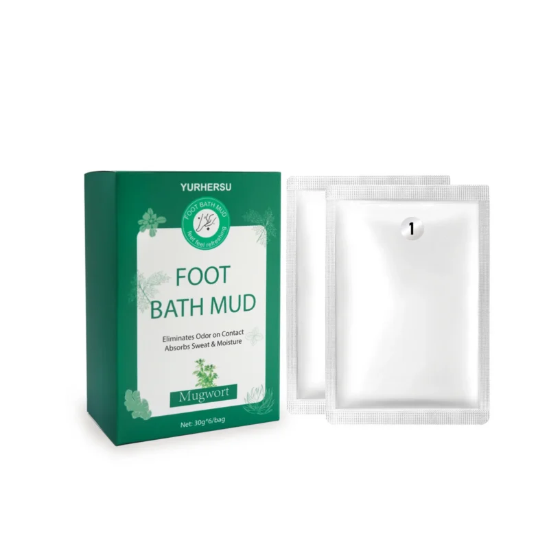 YURHERSU Mugwort Crystal Foot Bath Mud - Exfoliating & Odor Eliminating Foot Soak Powder