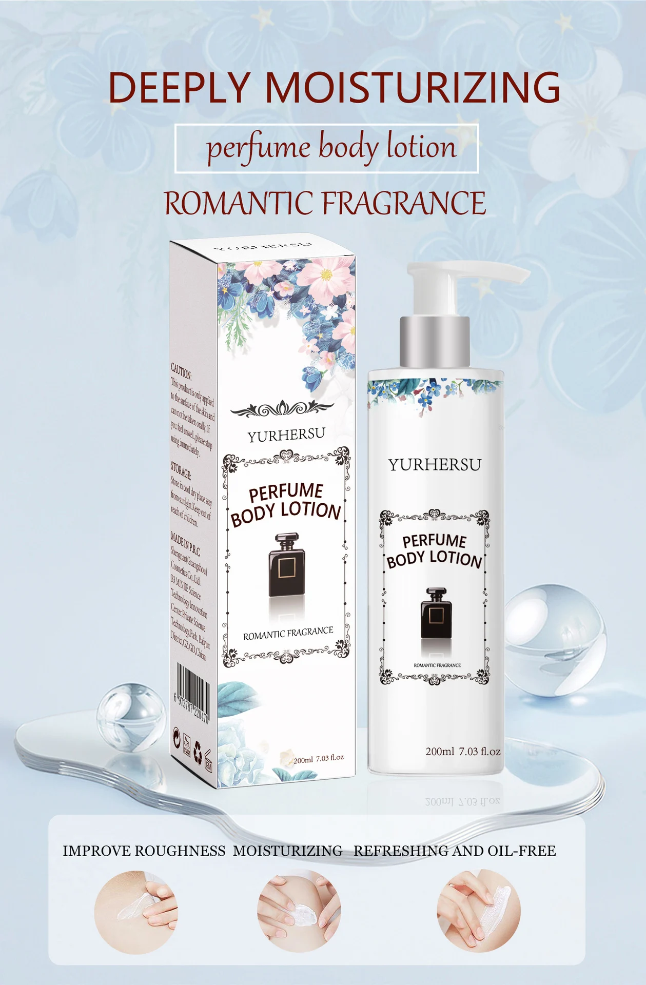 YURHERSU Perfume Body Lotion - Long Lasting Fragrance & Deep Moisturizing 2 perfume body lotion spu743859179657 desc 2