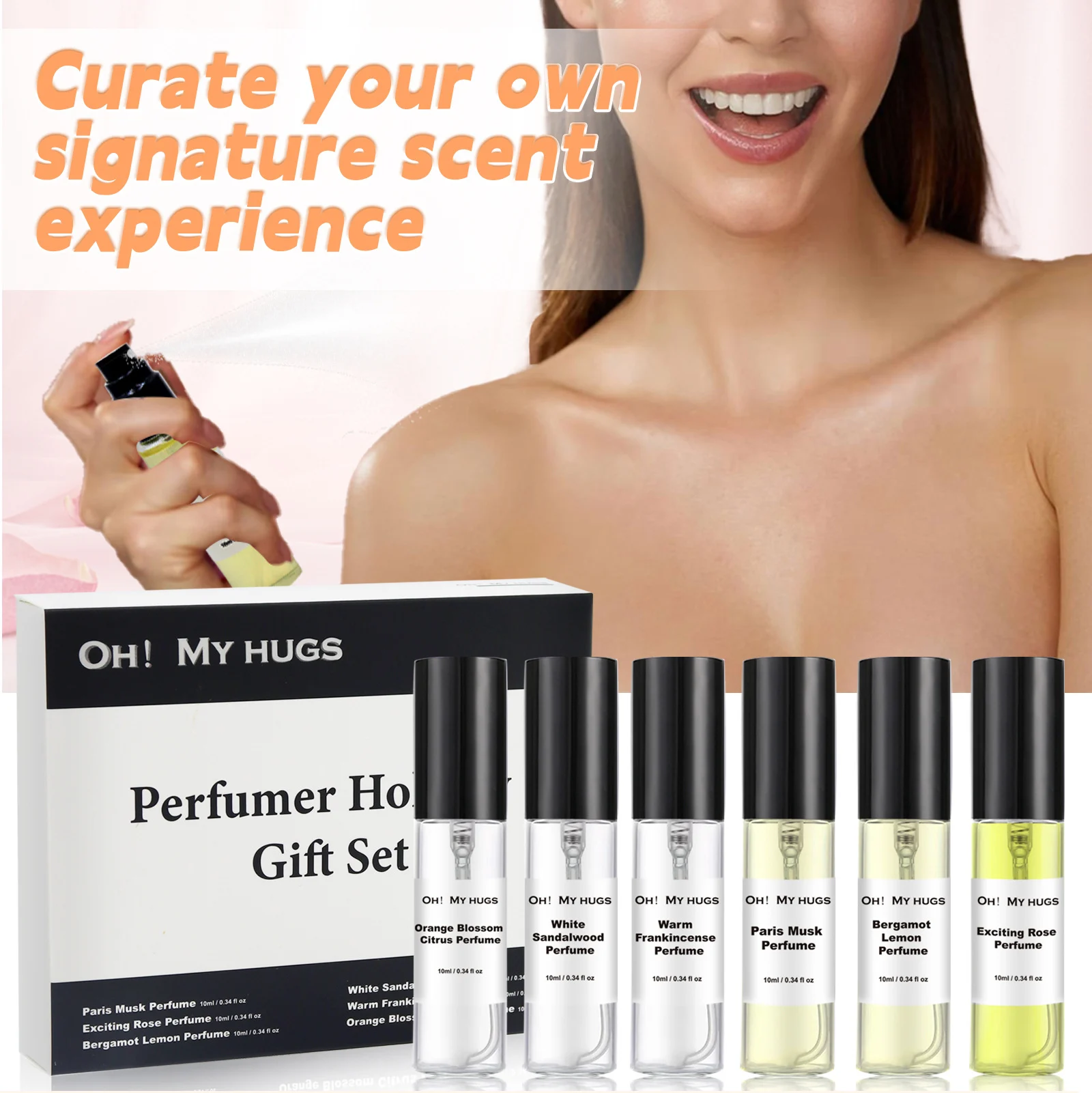 YURHERSU Oh!My Hugs Perfume Spray Gift Set - 6 Fragrances, Long Lasting 3 perfume spray gift set spu823403757066 desc 3