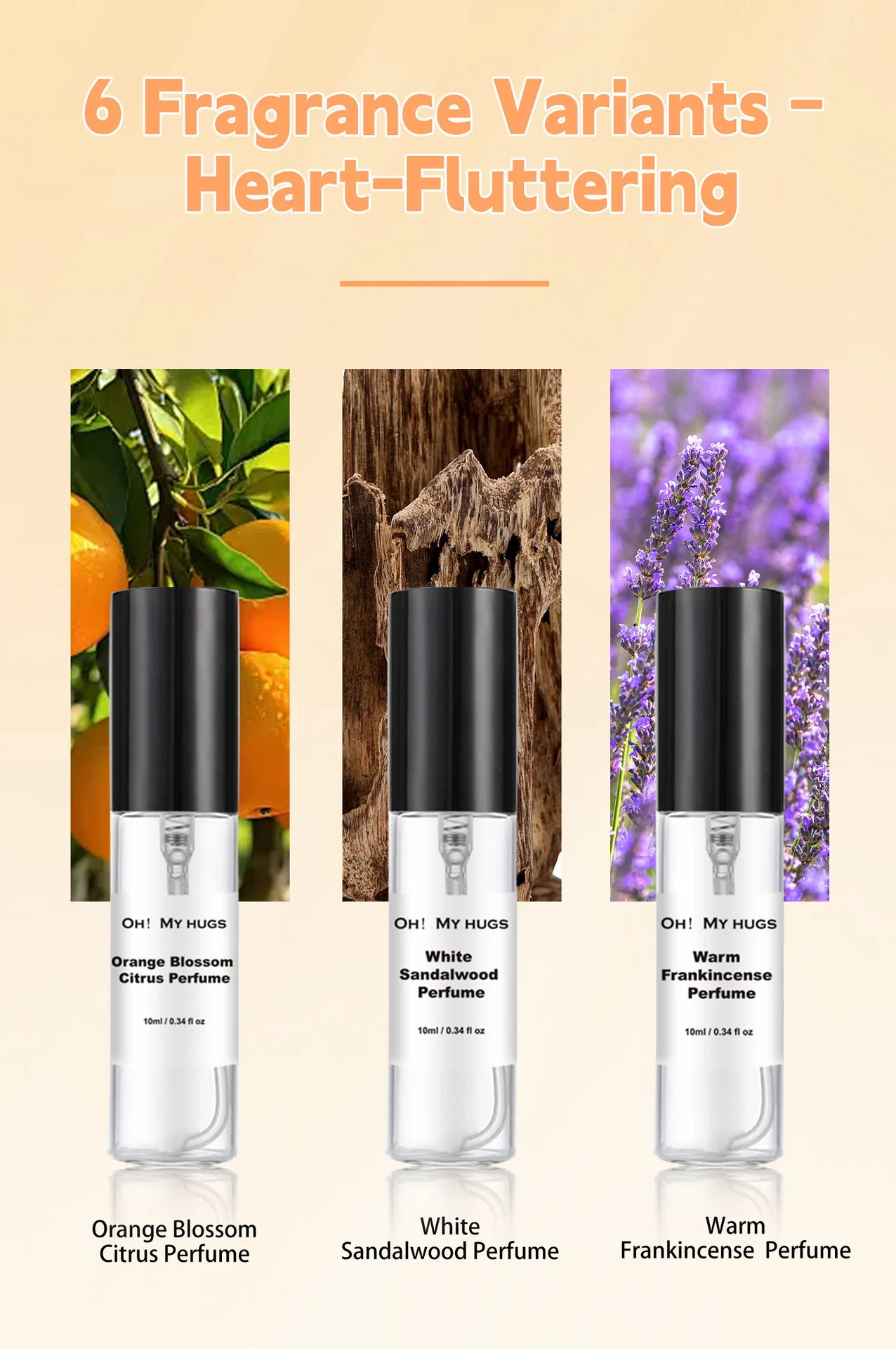 YURHERSU Oh!My Hugs Perfume Spray Gift Set - 6 Fragrances, Long Lasting 6 perfume spray gift set spu823403757066 desc 6