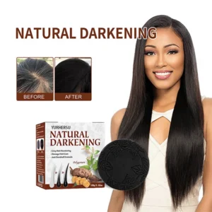 YURHERSU Natural Darkening Shampoo Soap with Polygonum Multiflorum for Gray Hair & Damage Care