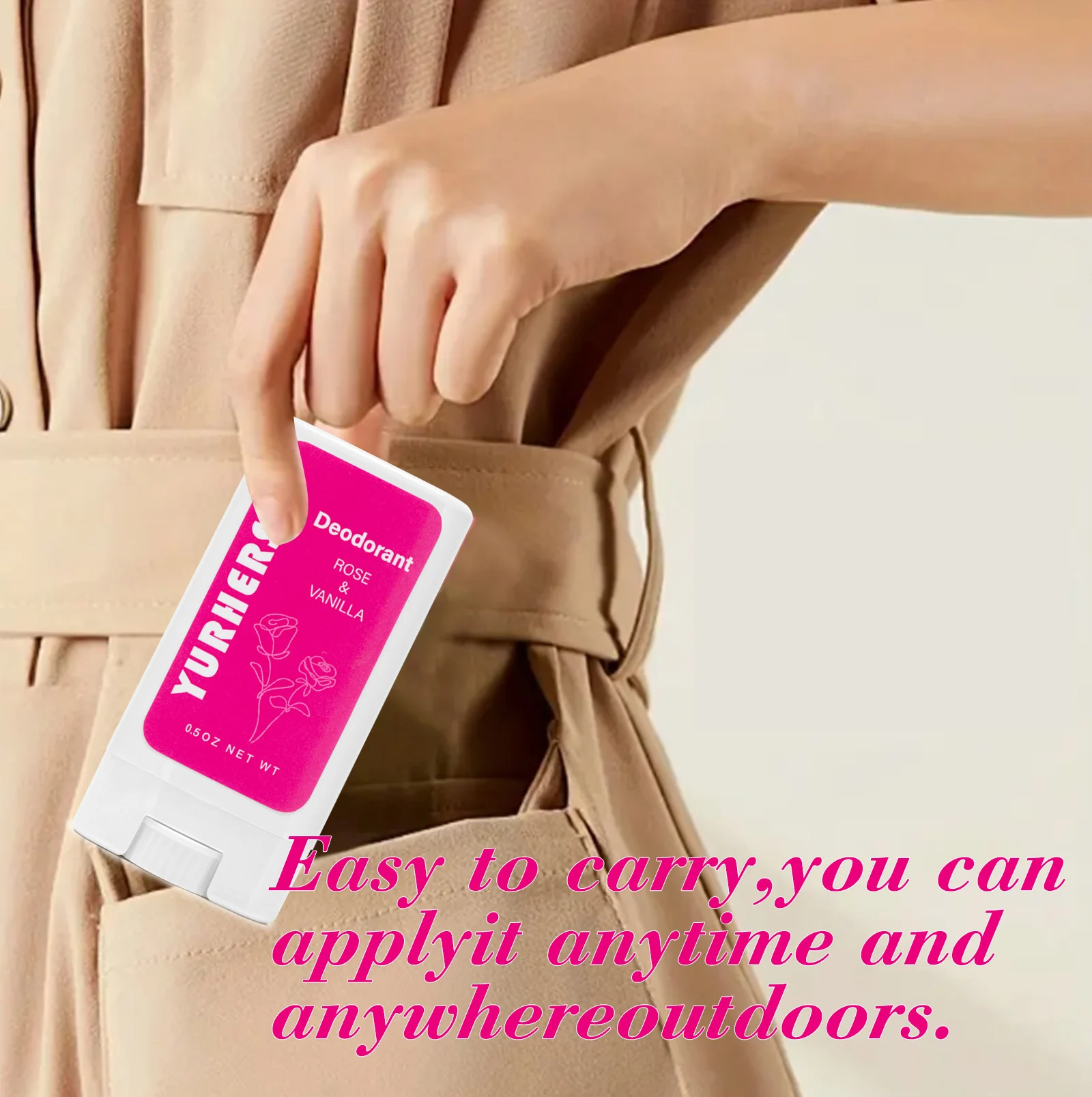 YURHERSU Rose Vanilla Deodorant Stick for Body Odor, Long Lasting Freshness 9 rose vanilla deodorant stick spu969041907521 desc 9