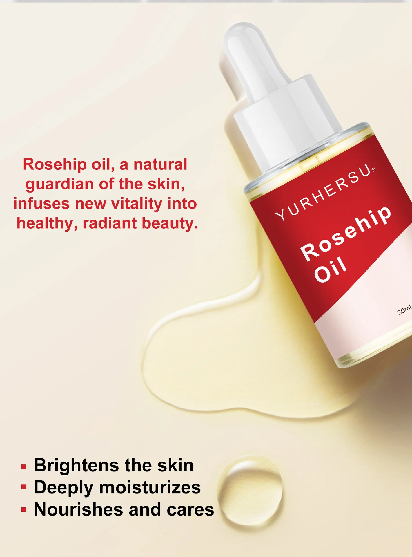 YURHERSU Rosehip Oil 30ml for Face & Body, Deeply Nourishes, Moisturizes & Enhances Skin Barrier 7 rosehip oil face body spu862764243005 desc 7