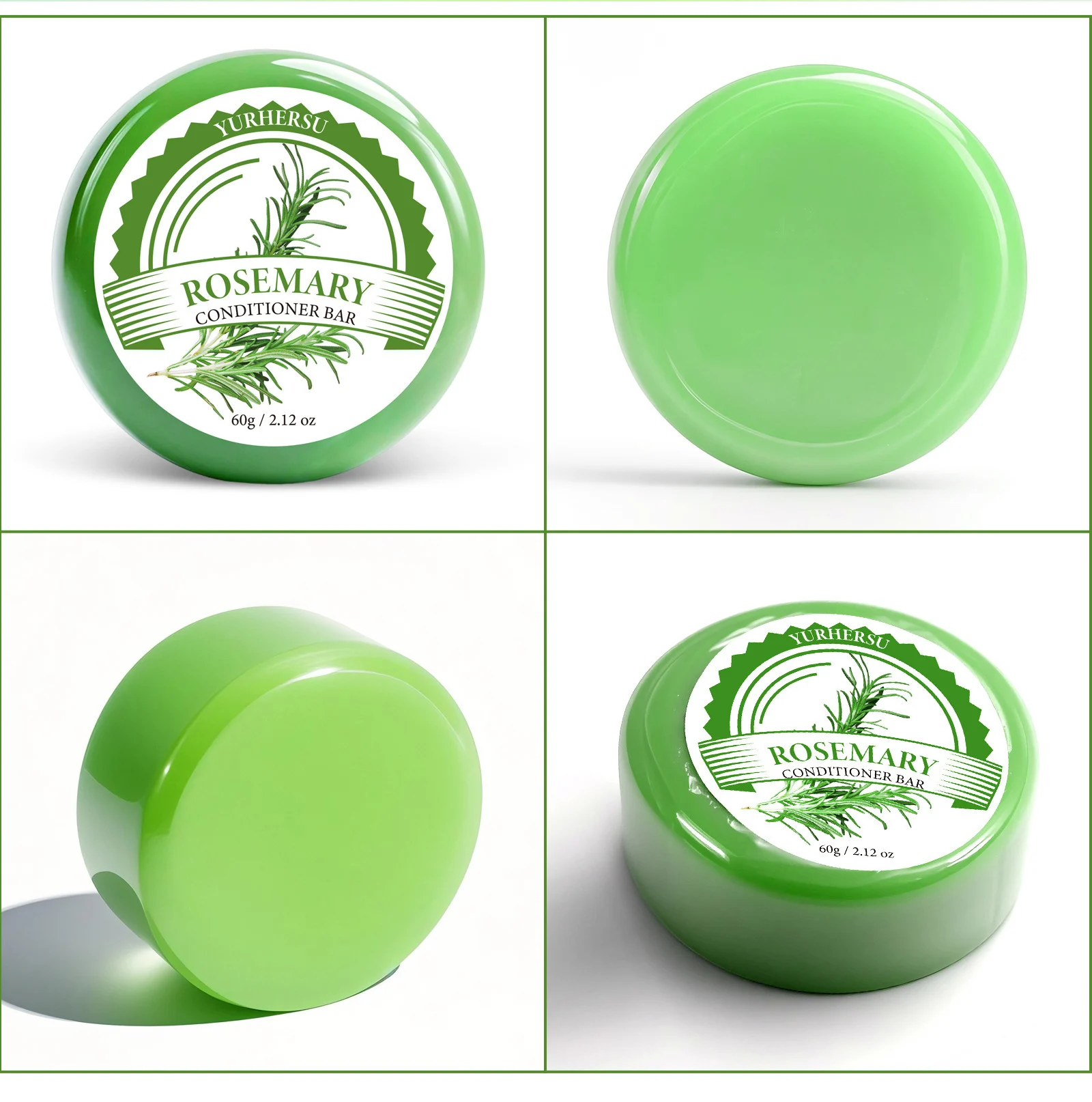 YURHERSU Rosemary Conditioner Bar for Dry Frizzy Hair Nourishes and Smooths 12 rosemary conditioner bar spu969763834576 desc 12