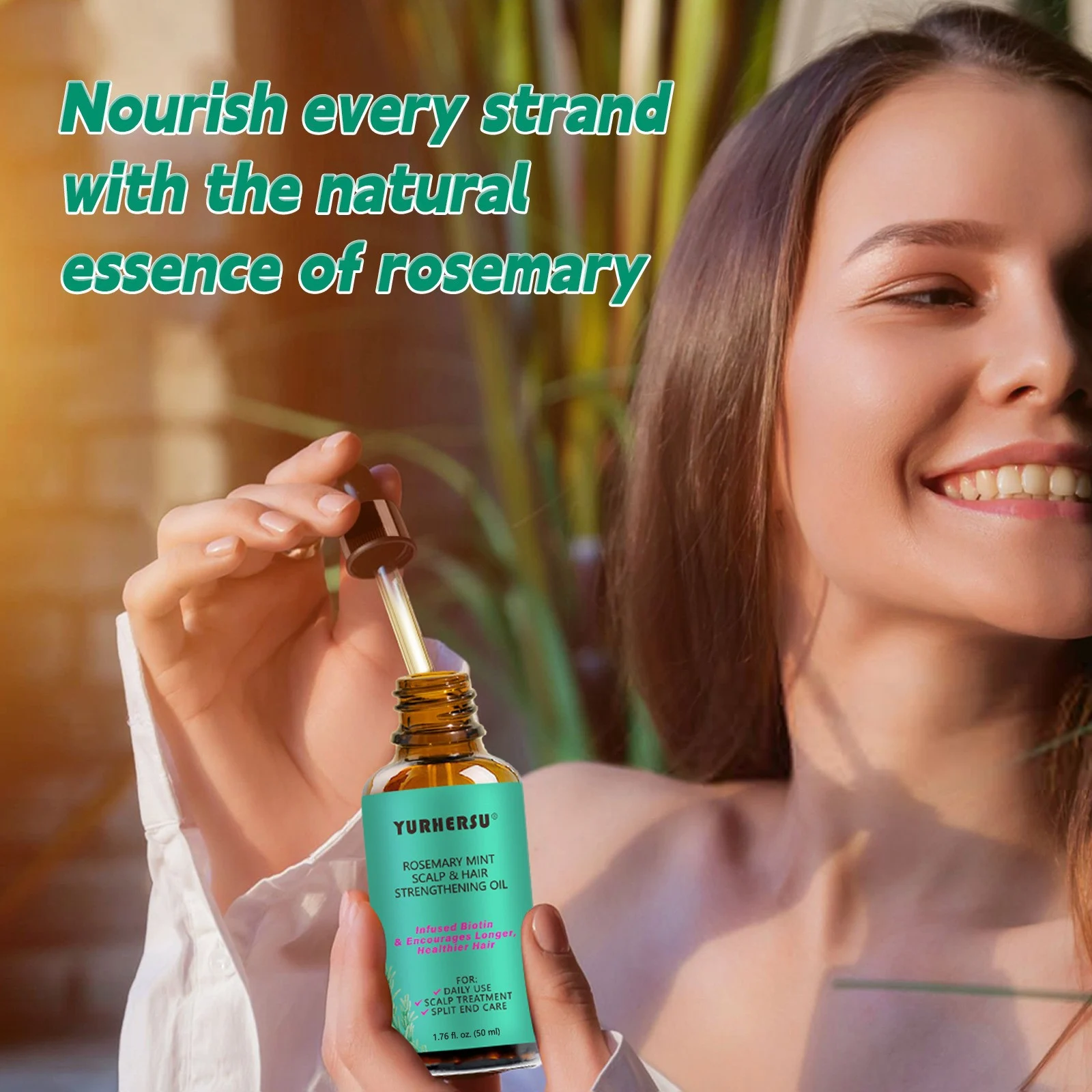 YURHERSU Rosemary Mint Scalp & Hair Strengthening Oil - Infused Biotin for Healthier Hair 2 rosemary mint hair oil spu825156719257 desc 2