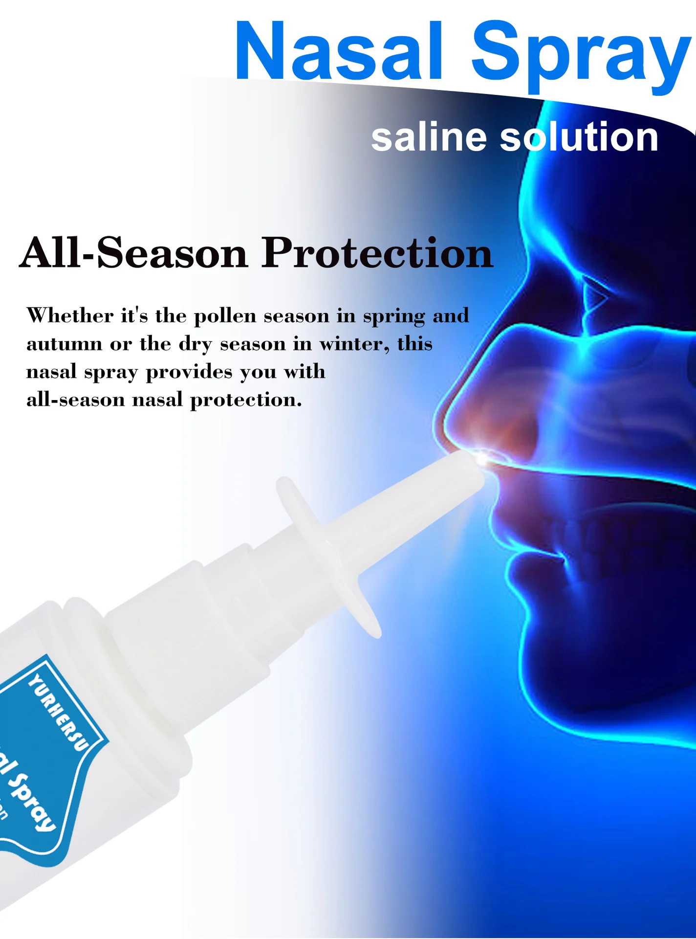 YURHERSU Saline Nasal Spray for Congestion Relief & Moisturizing - 20ml 3 saline nasal spray spu812039835170 desc 3