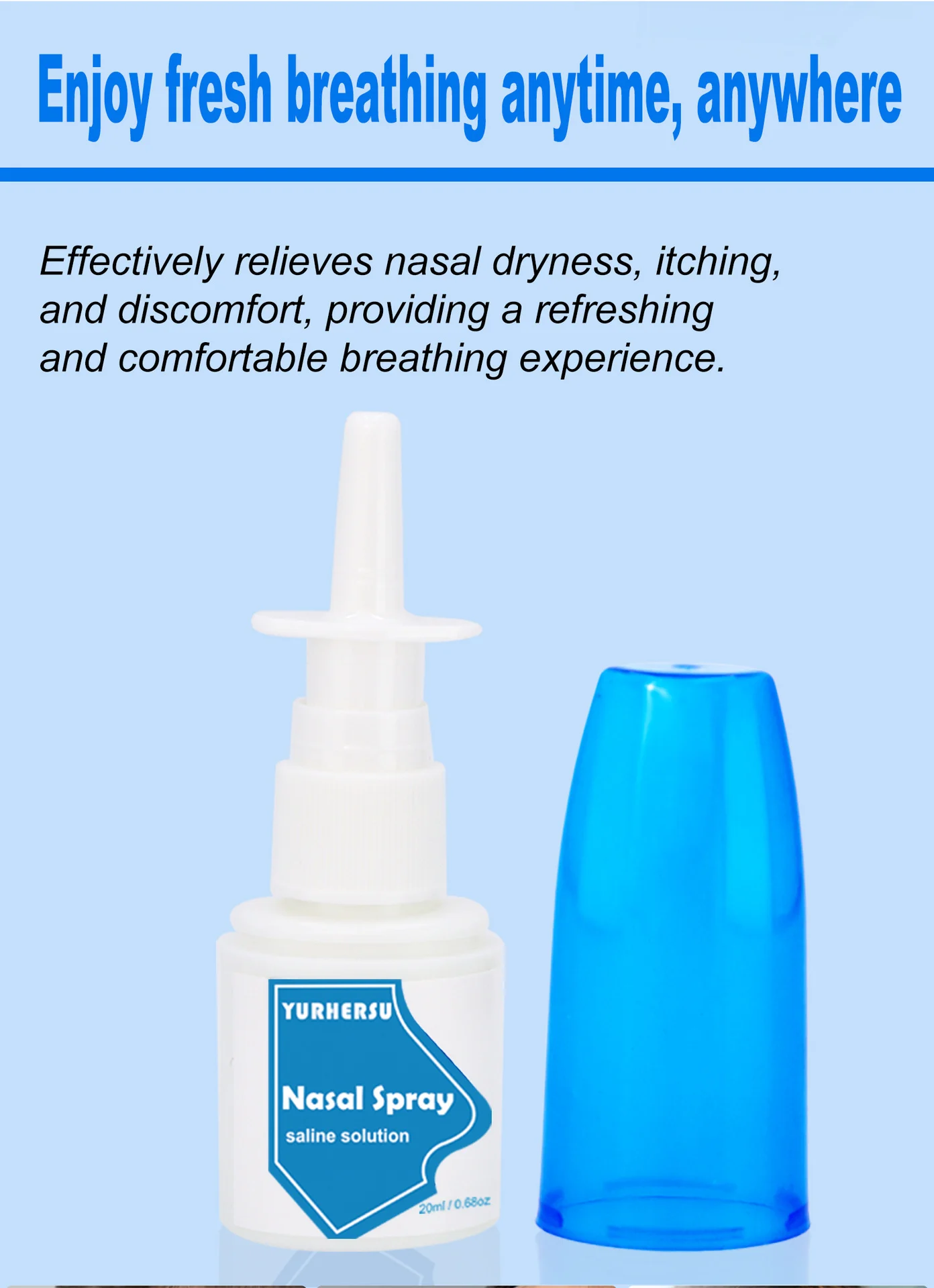 YURHERSU Saline Nasal Spray for Congestion Relief & Moisturizing - 20ml 6 saline nasal spray spu812039835170 desc 6