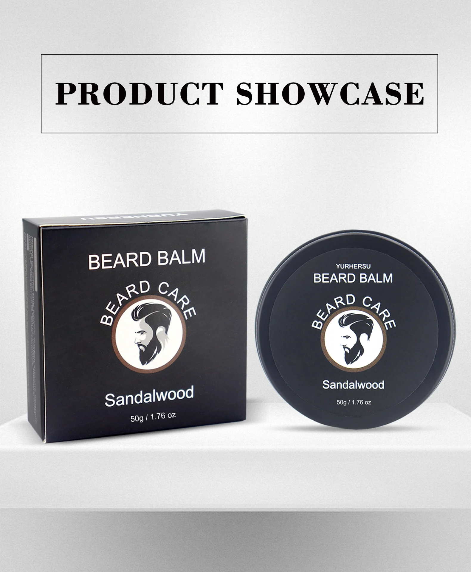 YURHERSU Sandalwood Beard Balm for Moisturizing, Conditioning & Styling - 50g 10 sandalwood beard balm spu806721079635 desc 10