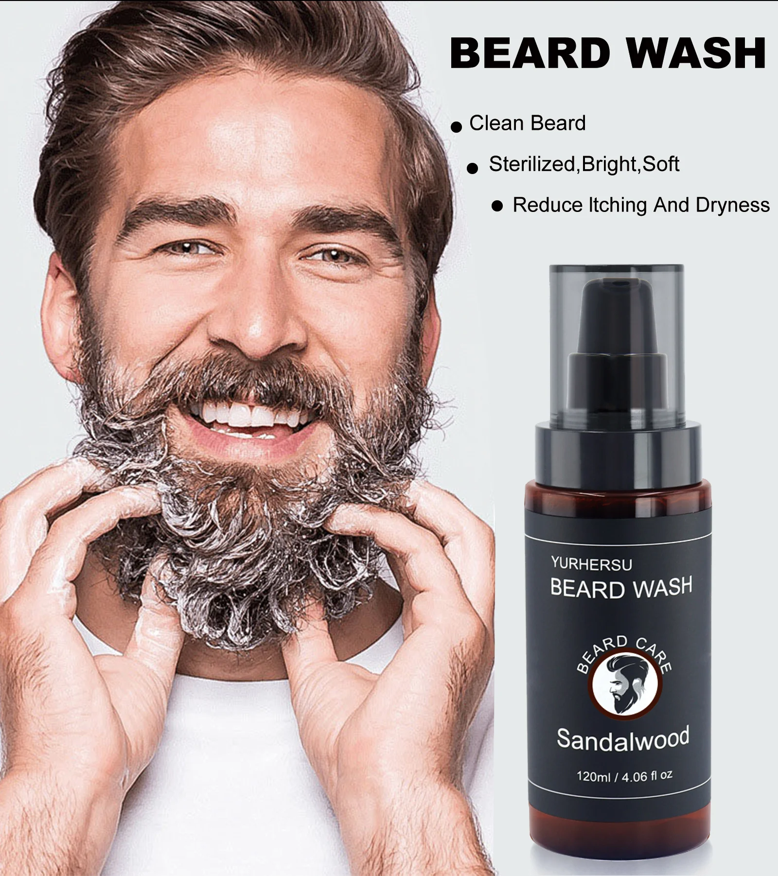 YURHERSU Sandalwood Beard Care Kit - 7 Piece Set for Taming, Moisturizing & Shine 5 sandalwood beard care kit spu806835270914 desc 5