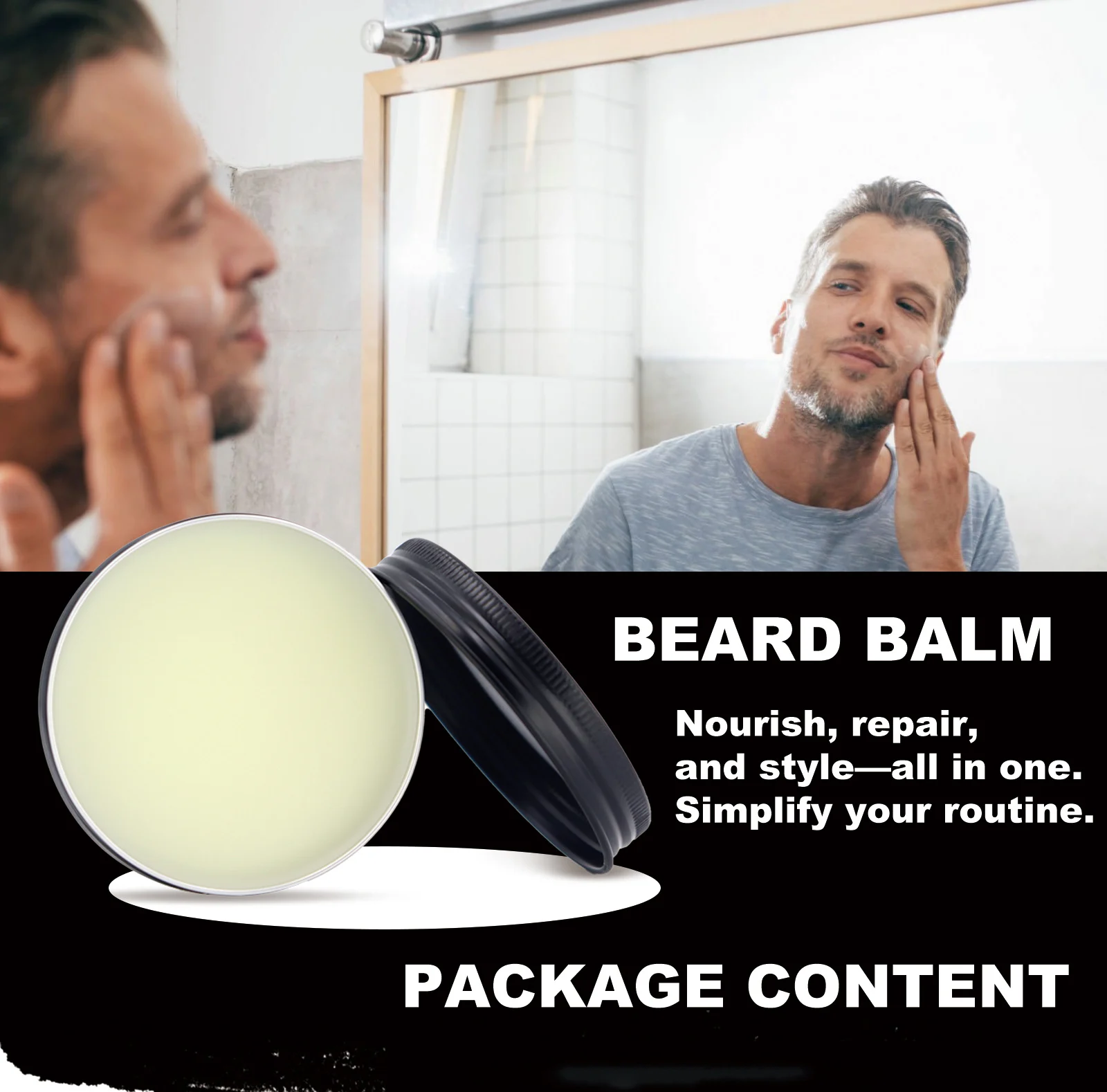 YURHERSU Sandalwood Beard Care Kit - 7 Piece Set for Taming, Moisturizing & Shine 8 sandalwood beard care kit spu806835270914 desc 8