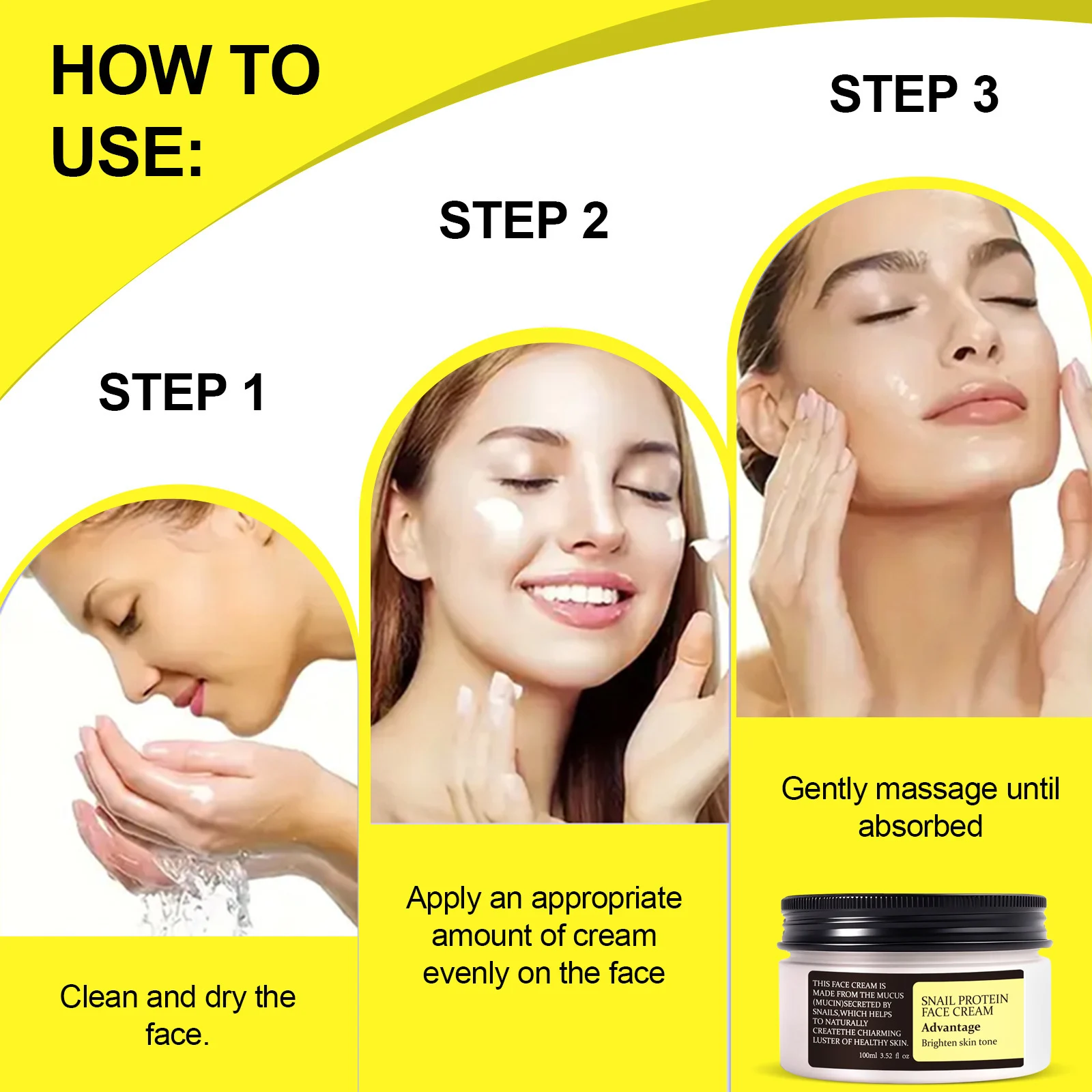 YURHERSU Snail Protein Face Cream - Hydrating, Brightening, Firming Moisturizer 8 snail protein face cream spu972561674560 desc 8