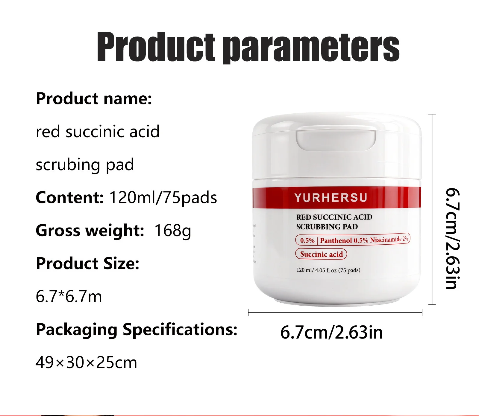 succinic acid exfoliating pads spu1003096835360 desc 1