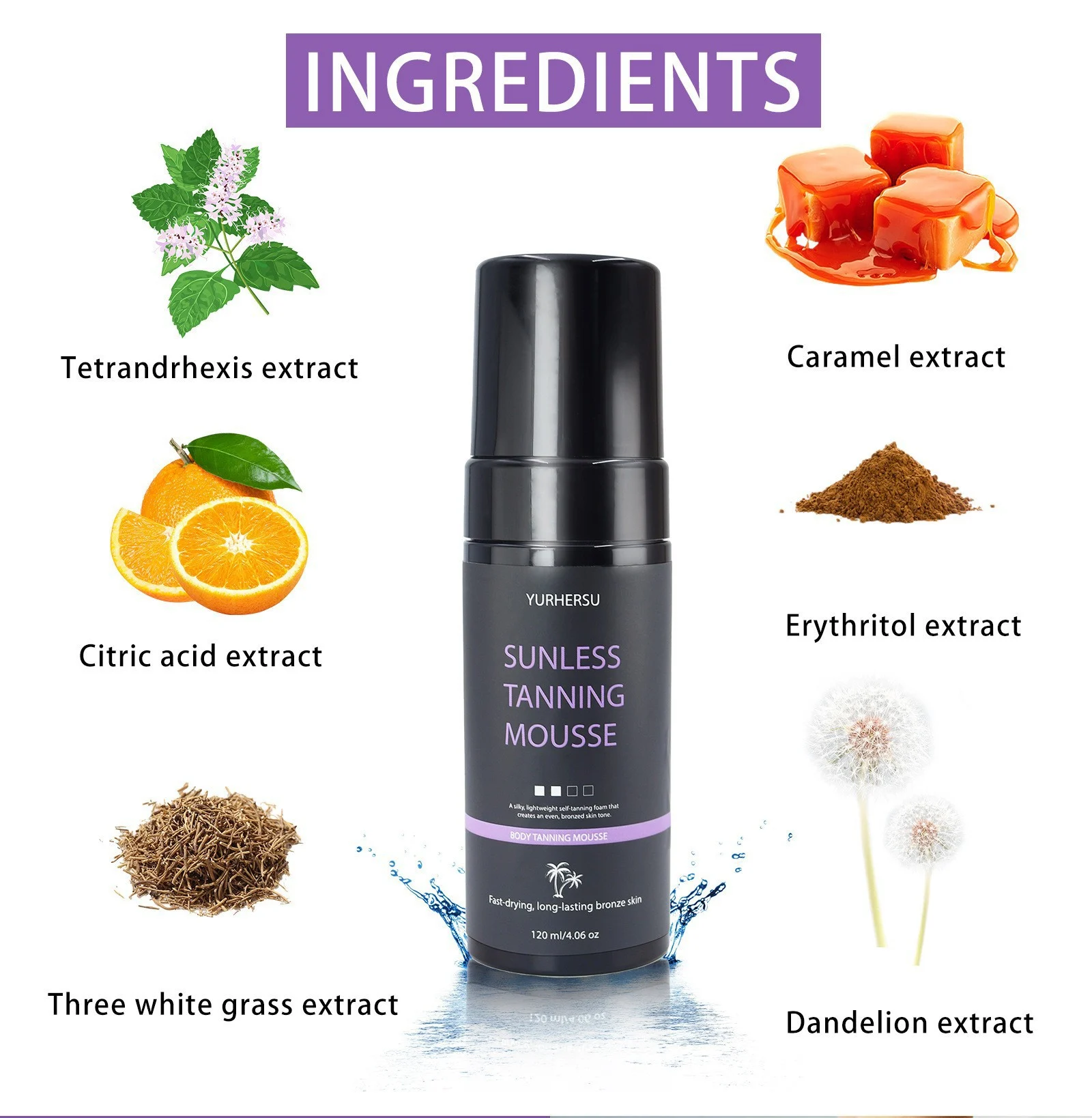YURHERSU Sunless Tanning Mousse Body Foam for Natural Bronze Glow 10 sunless tanning mousse spu972557954772 desc 10