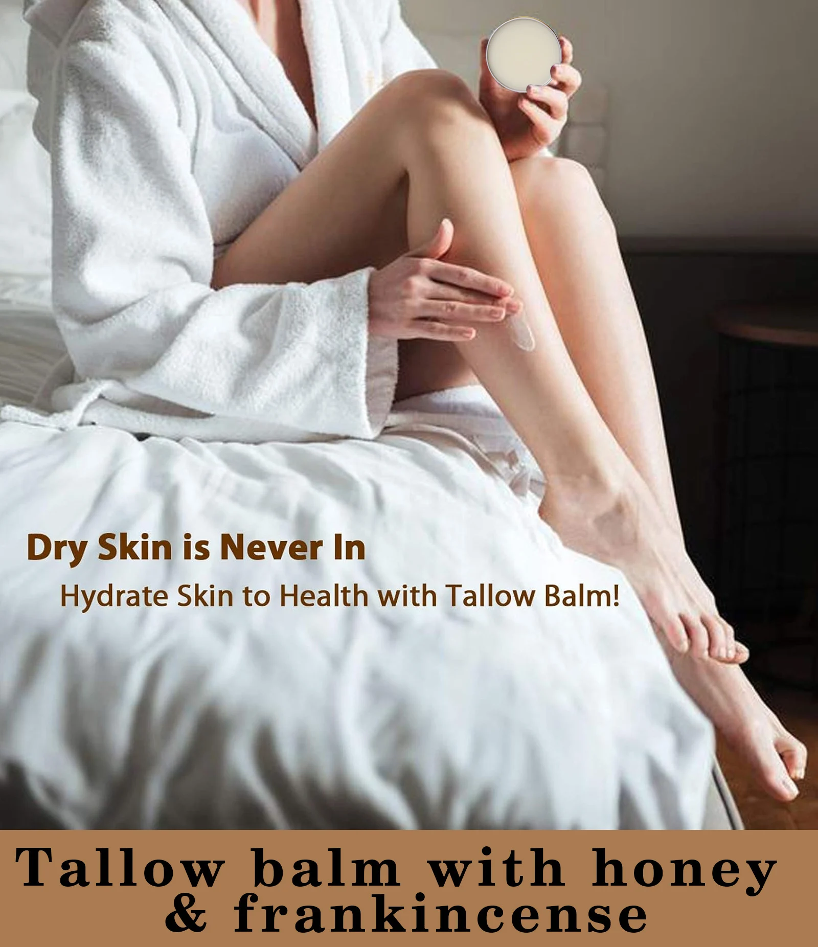 YURHERSU Tallow Balm with Honey & Frankincense - Deep Moisturizing Skin Cream 7 tallow balm moisturizer spu974773749336 desc 7