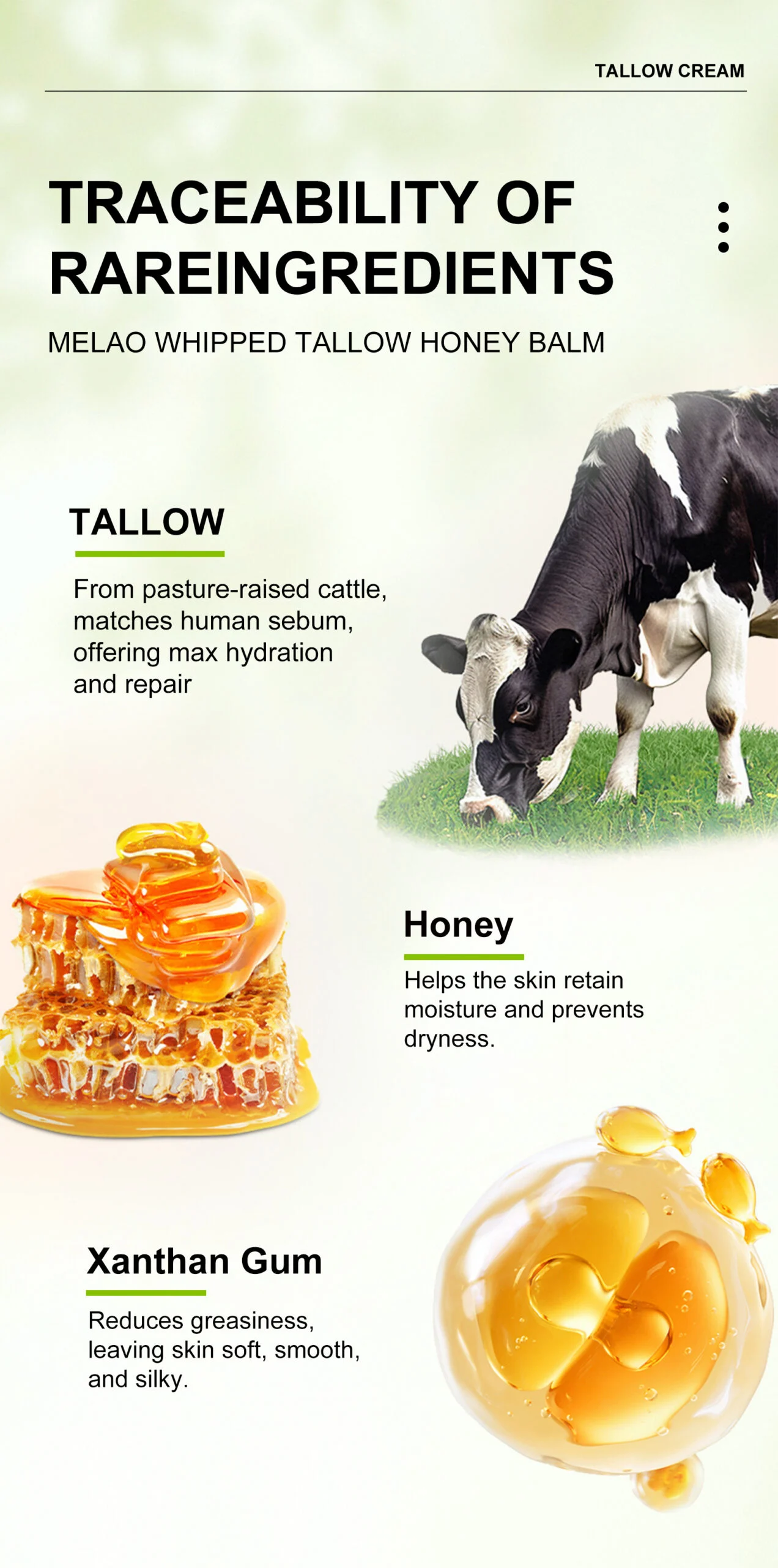 YURHERSU Concentrated Tallow Cream with Honey & Frankincense for Deep Moisturization and Brightening 6 tallow cream honey frankincense spu950495989345 desc 6 scaled