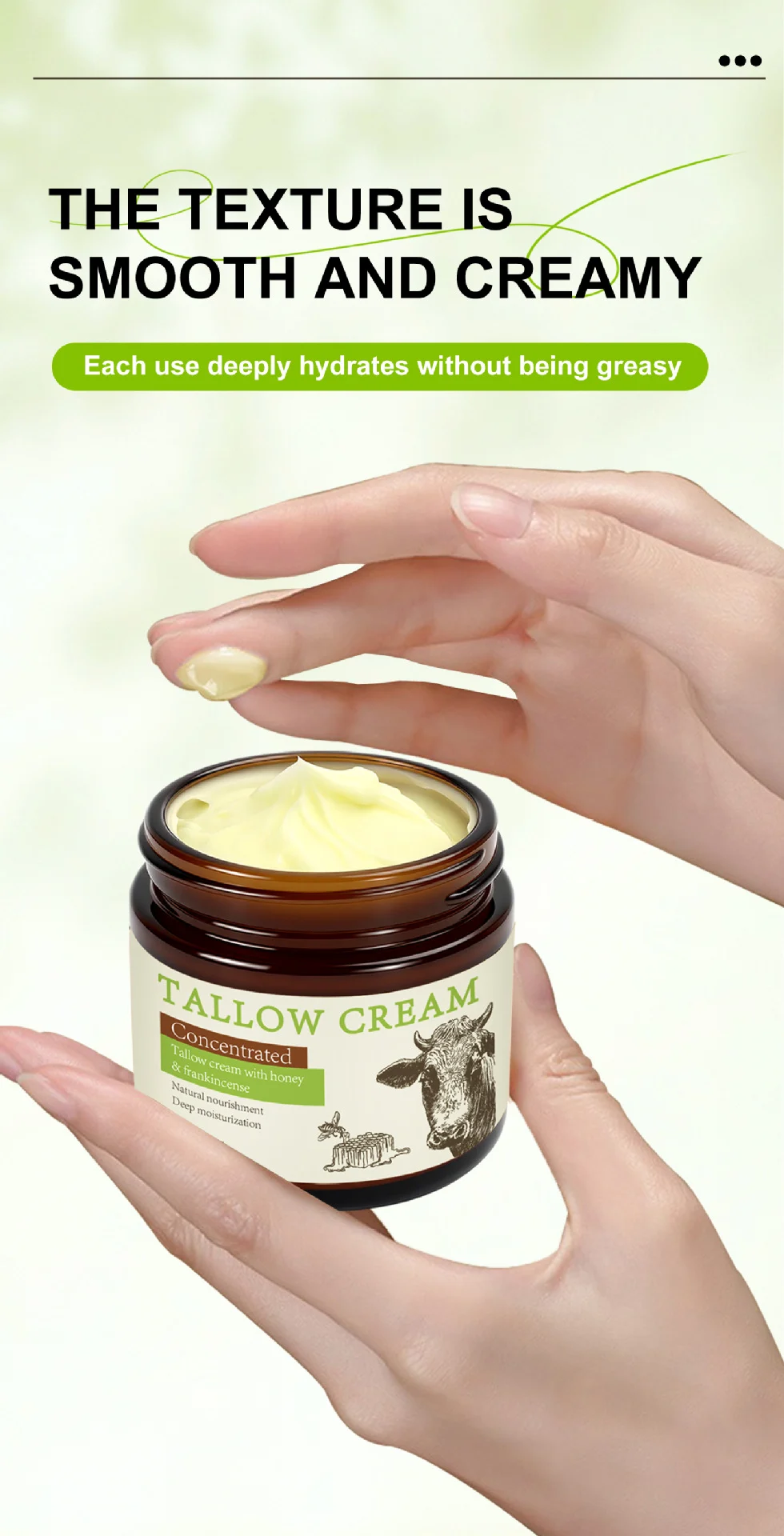 YURHERSU Concentrated Tallow Cream with Honey & Frankincense for Deep Moisturization 4 tallow face cream spu959221045194 desc 4