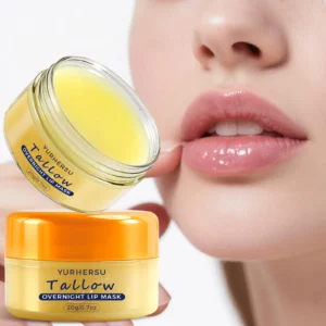 YURHERSU Tallow Overnight Lip Mask 20g for Deep Moisture & Lip Care
