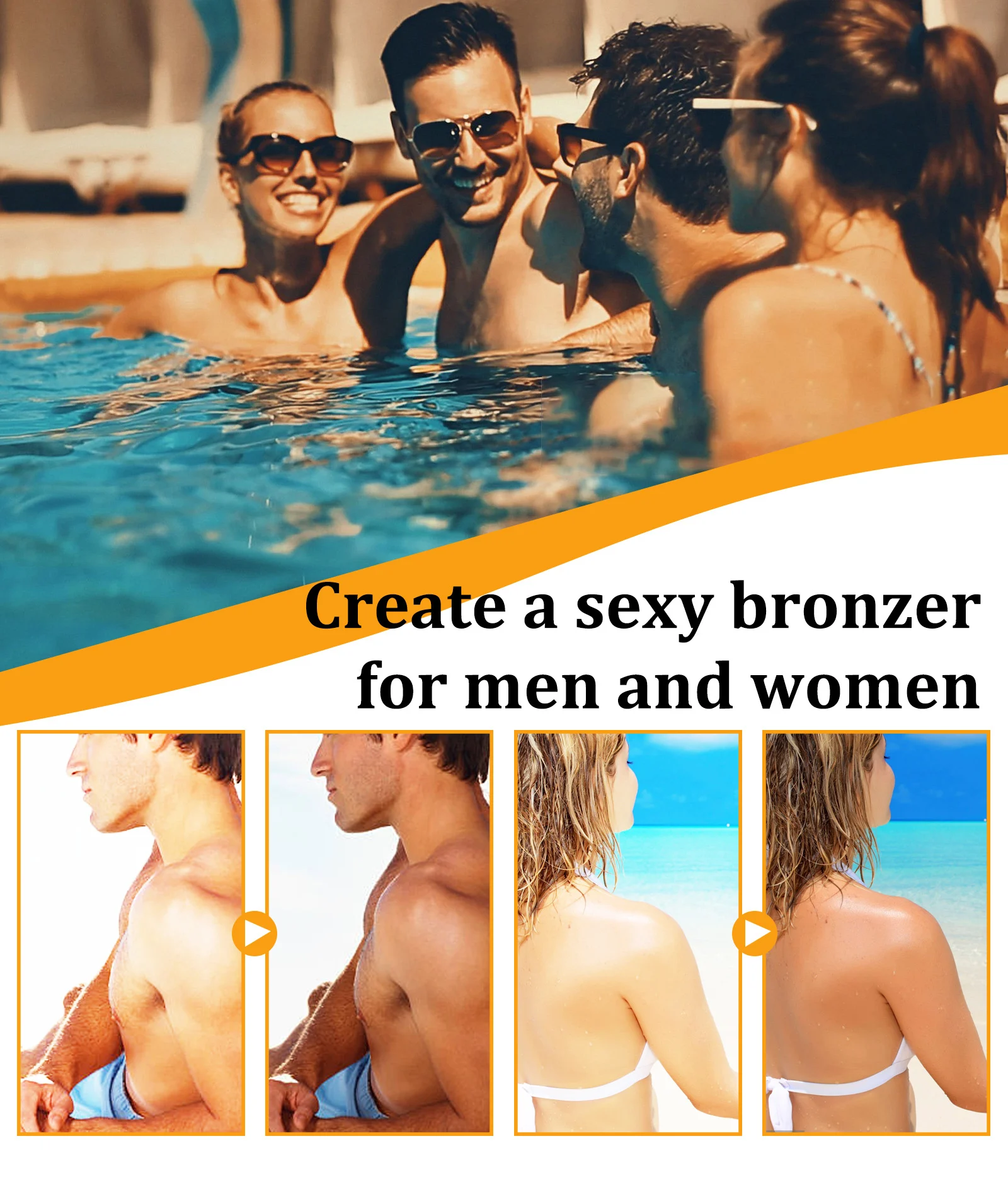 YURHERSU Rigorous Tanning Gel - Sun-Kissed Bronzer for Face & Body - Fast Absorbing, 150ml 8 tanning gel bronzer moisturizer spu820929999548 desc 8