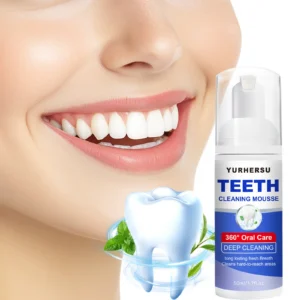 YURHERSU Teeth Cleaning Mousse Press Toothpaste for Fresh Breath & Oral Care