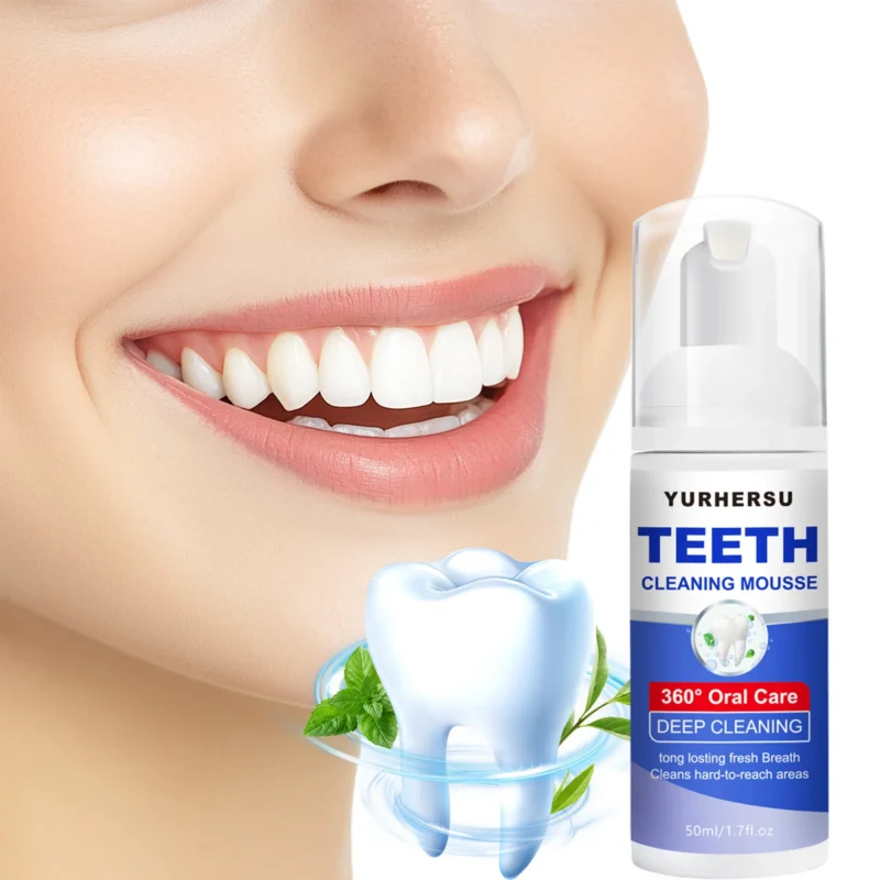 YURHERSU Teeth Cleaning Mousse Press Toothpaste for Fresh Breath & Oral Care