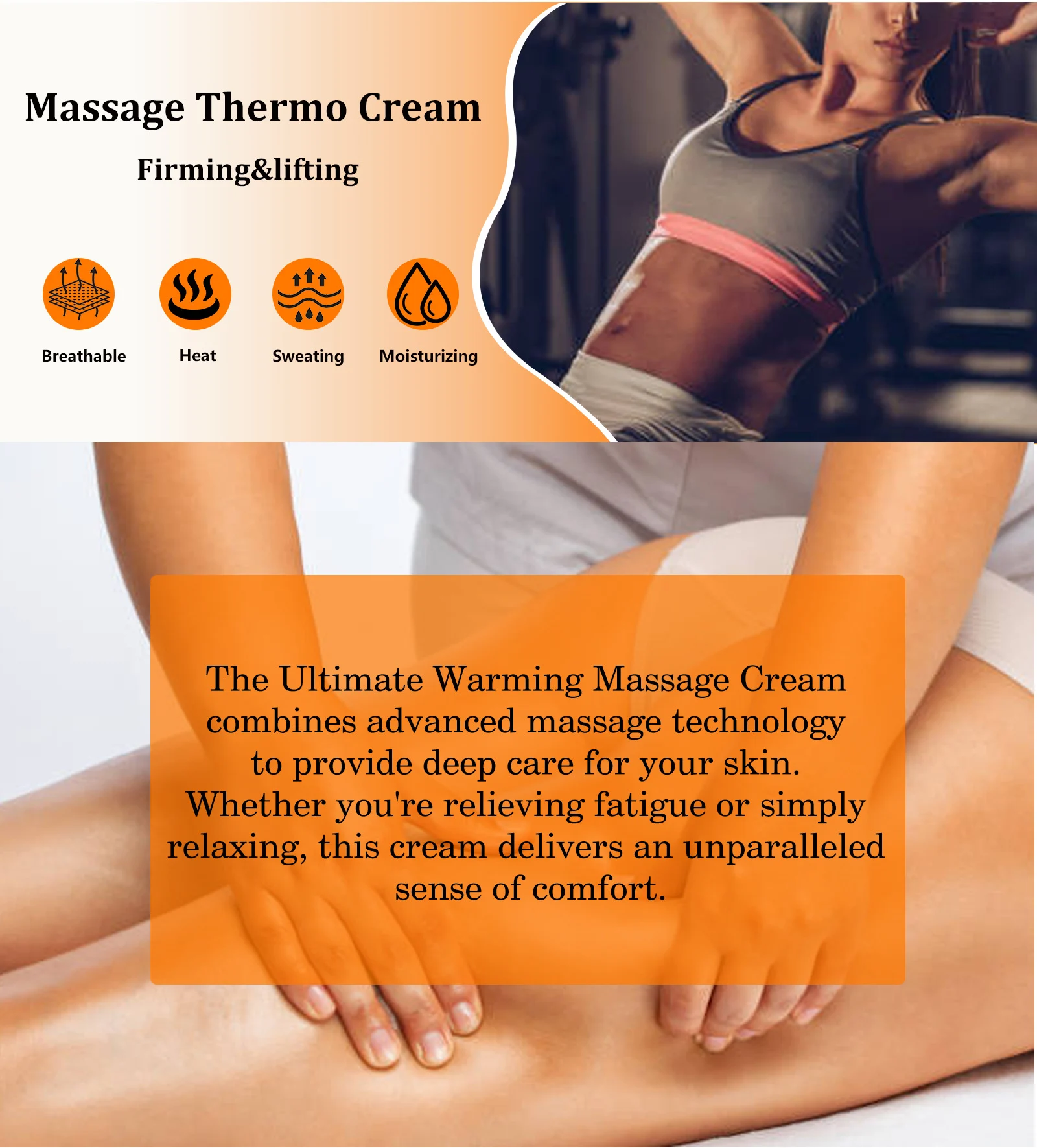 YURHERSU Massage Thermo Cream Firming & Lifting Body Slimming Cream 2 thermo massage body cream spu823050487631 desc 2