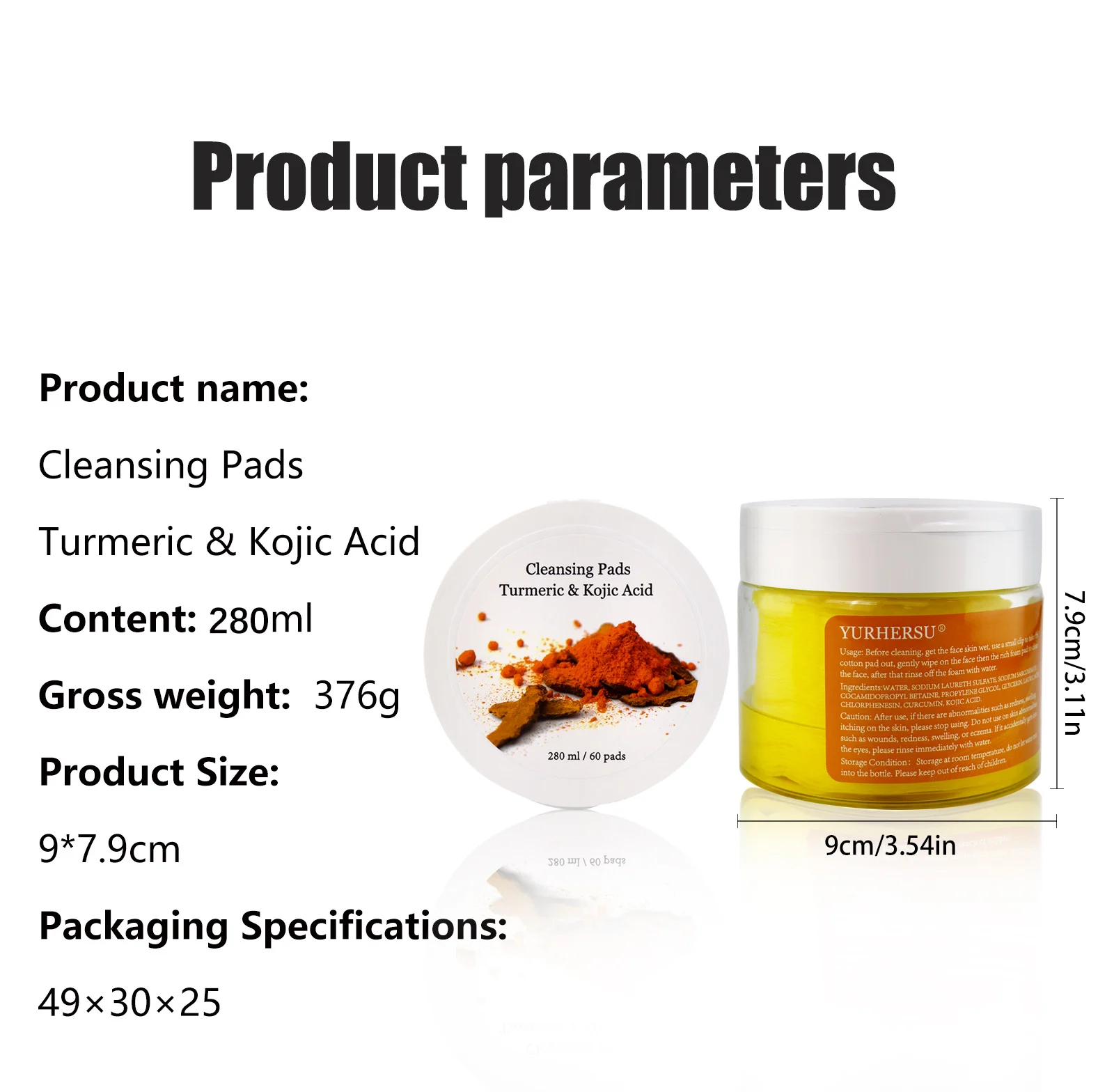 turmeric kojic acid cleansing pads spu812303989481 desc 1