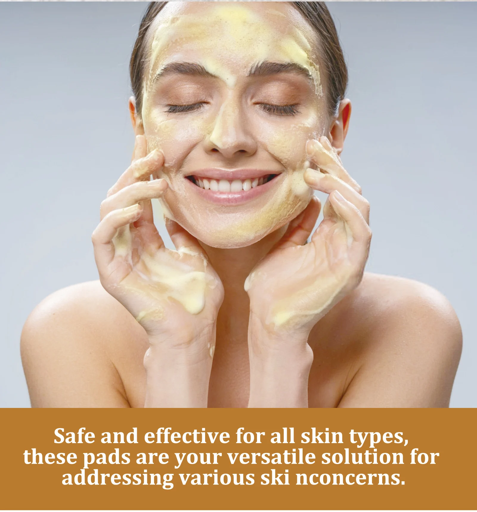 YURHERSU Turmeric & Kojic Acid Cleansing Pads for Exfoliating & Brightening 5 turmeric kojic acid cleansing pads spu820926819867 desc 5