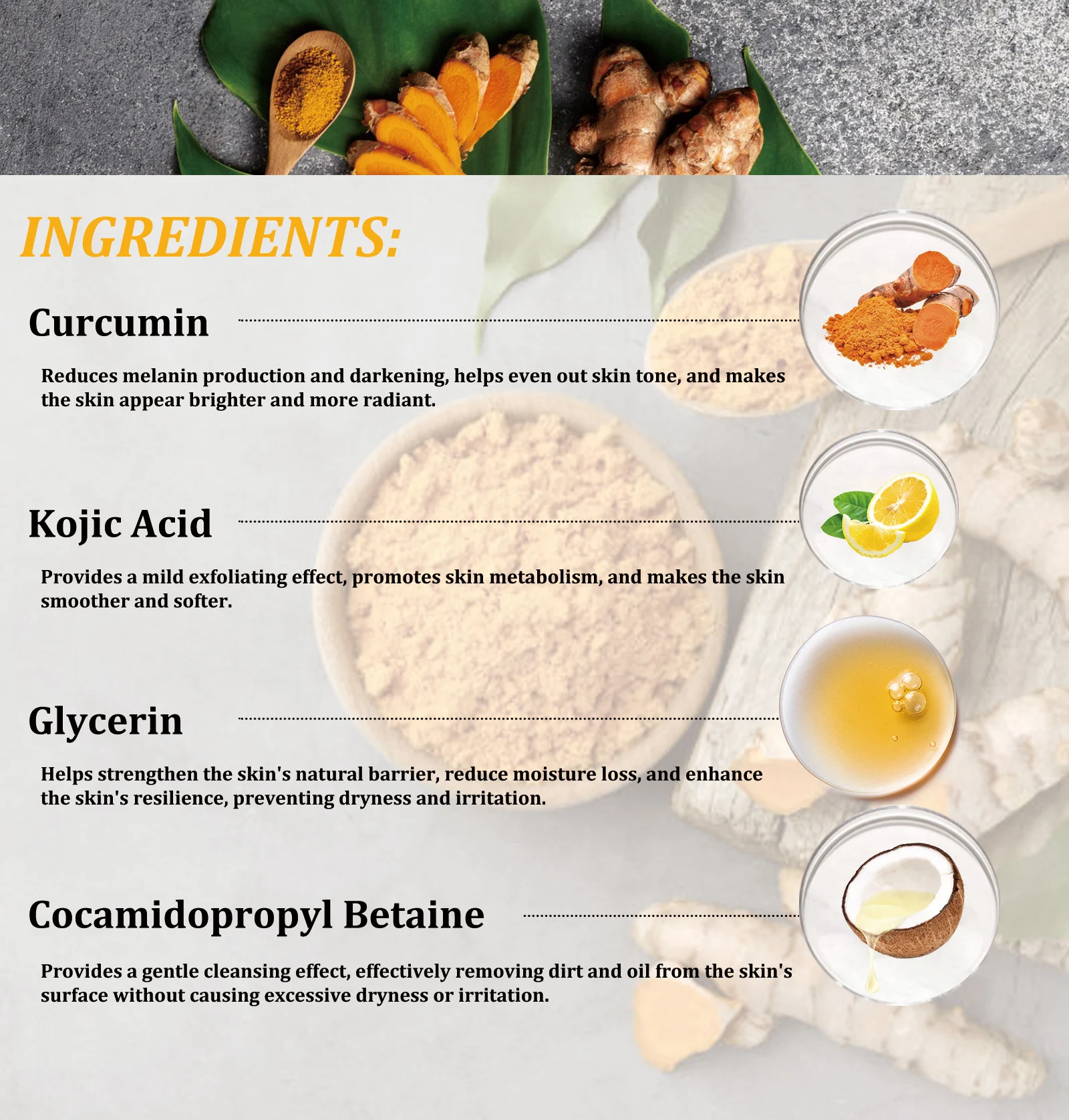 YURHERSU Turmeric & Kojic Acid Cleansing Pads for Exfoliating & Brightening 7 turmeric kojic acid cleansing pads spu820926819867 desc 7