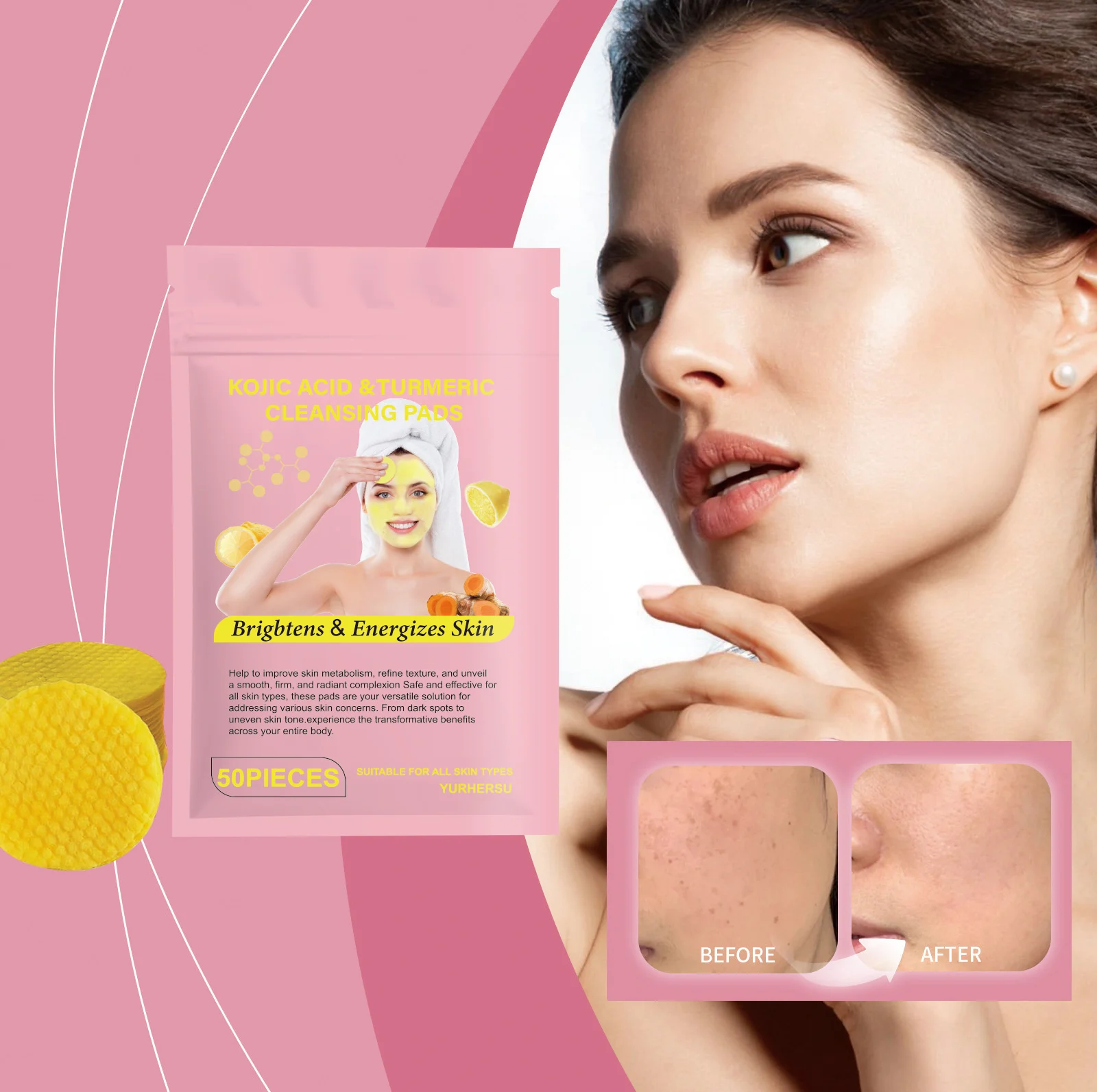 turmeric kojic acid cleansing pads spu825466043182 desc 2