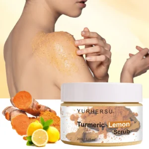 YURHERSU Turmeric Lemon Scrub for Deep Cleansing, Exfoliation & Skin Brightening