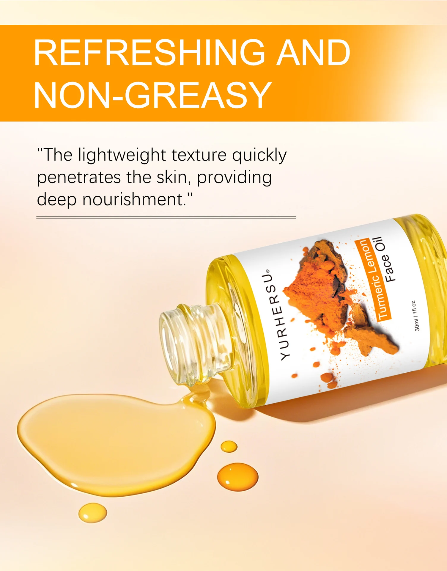 YURHERSU Turmeric Lemon Face Oil for Deep Nourishment & Radiant Skin, 30ml 5 turmeric lemon face oil spu942071744927 desc 5