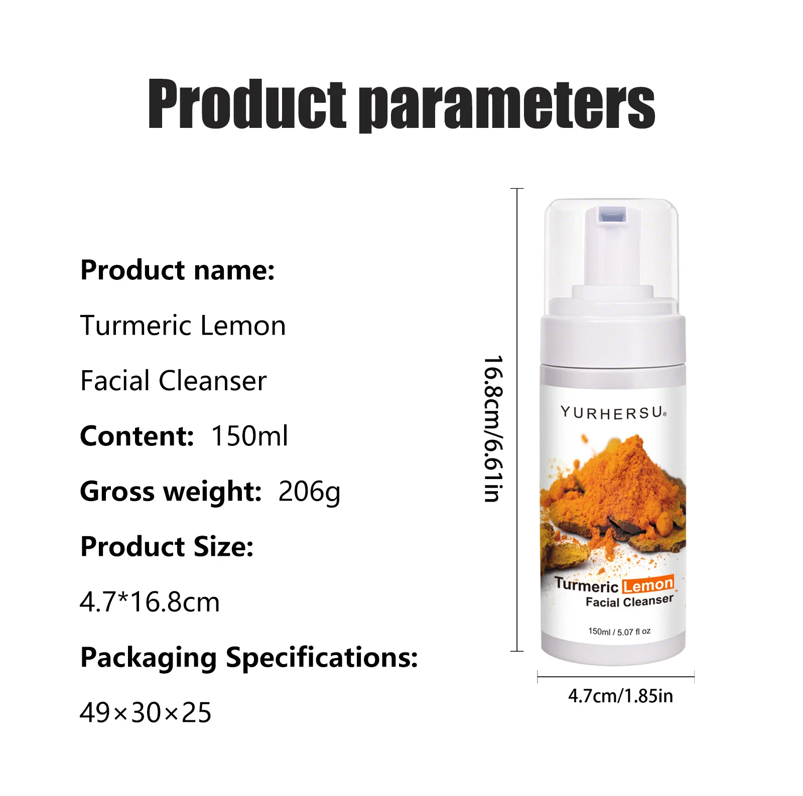 turmeric lemon facial cleansing foam spu940532691098 desc 1