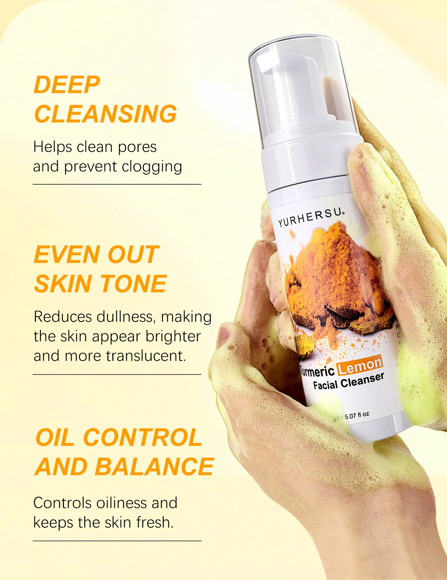 turmeric lemon facial cleansing foam spu940532691098 desc 3