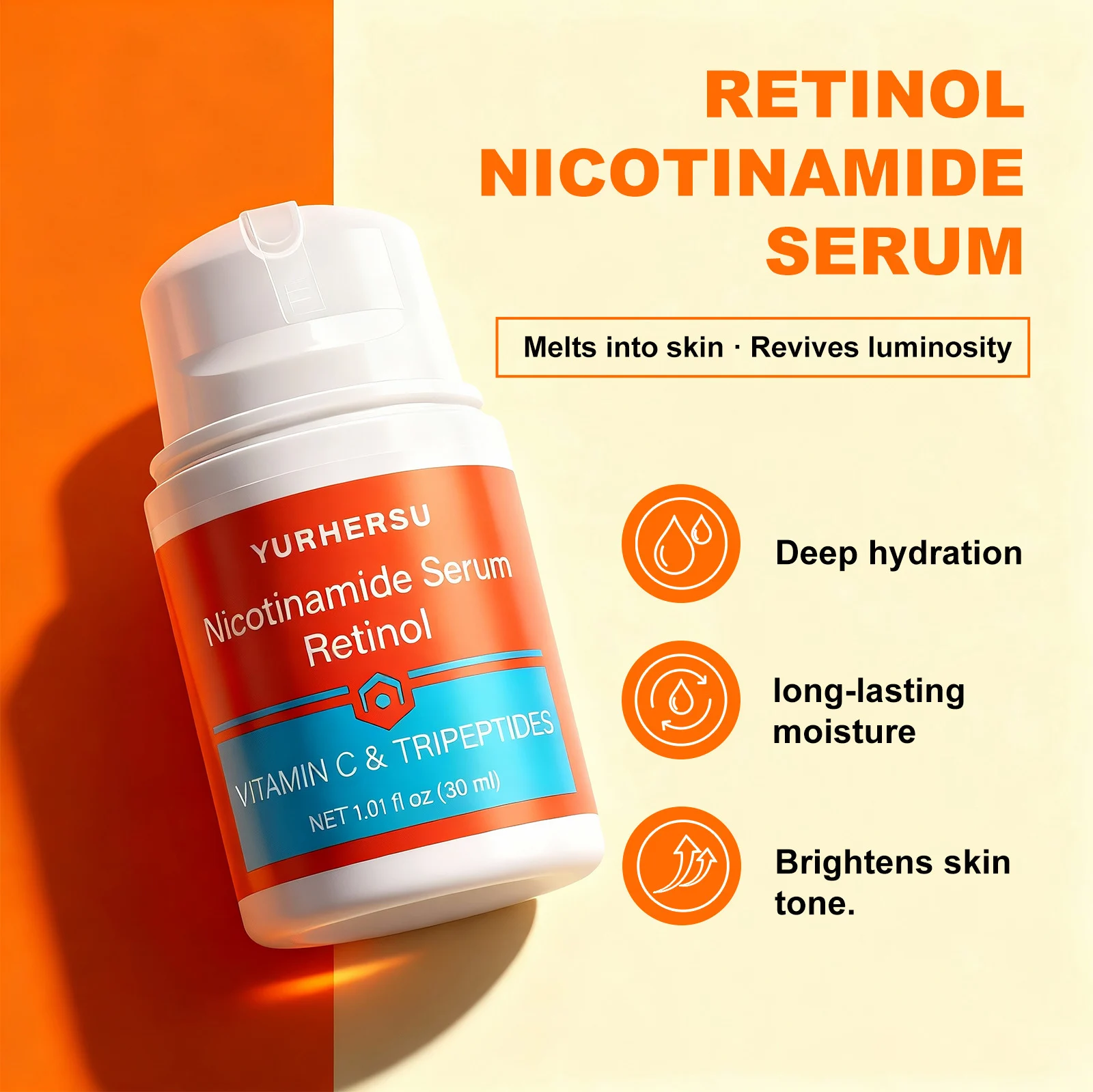 YURHERSU Vitamin C Tripeptide Serum with Niacinamide & Retinol for Brightening & Hydration 3 vitamin c tripeptide serum spu993027018566 desc 3