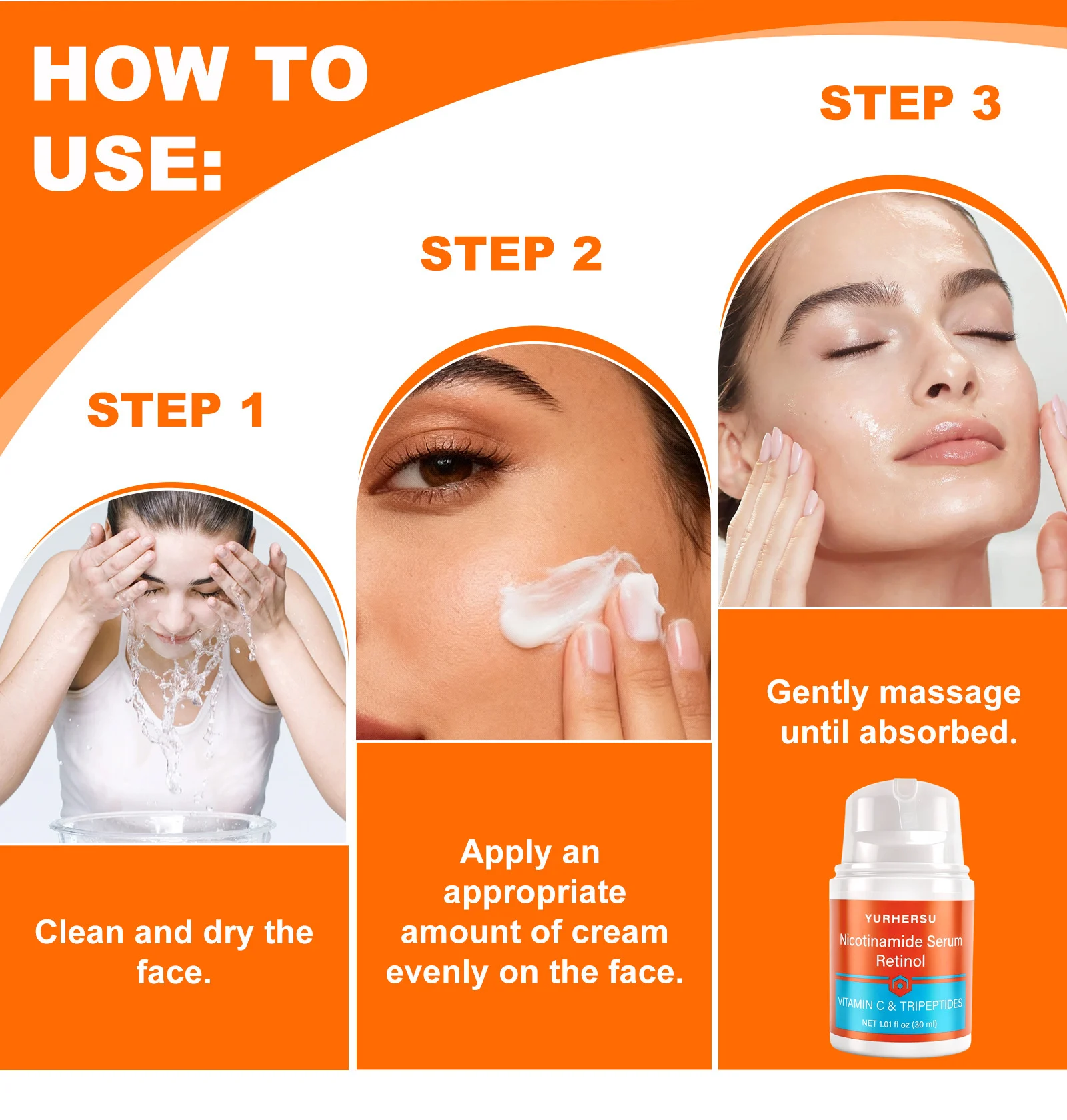 YURHERSU Vitamin C Tripeptide Serum with Niacinamide & Retinol for Brightening & Hydration 8 vitamin c tripeptide serum spu993027018566 desc 8